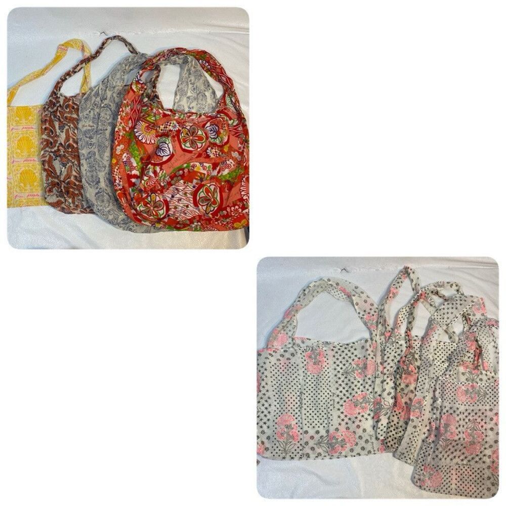 Lot 10 Free People Fabric Reusable Bags